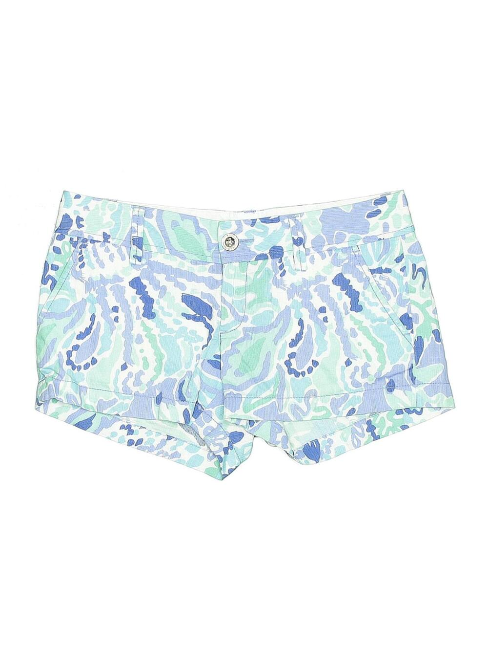 Lilly Pulitzer Women's Blue Printed Shorts Size 0 - see pics